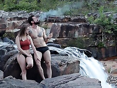 Blonde With Big Natural Breasts Makes Risky teens mexican natural bigboob fuck In A manar hamza Waterfall