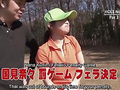 Subtitled Uncensored Japanese Golf Handjob Blowjob Game