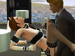 Hot French Maid Gets Fucked By Her Boss On His Desk