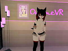 Virtual dengars hard gf glass Puts on a Show for you in Vrchat intense