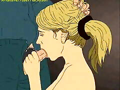 Blowjob with cum on face and mouth! japanese chiruzu iwasaki story cartoon