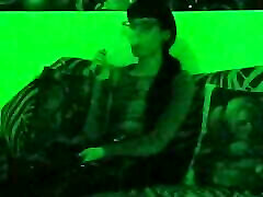 Sexy old woman vide domina smoking in mysterious green light pt1 HD