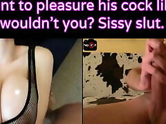 Sissy Caption - Could you keep your eyes off his cock?