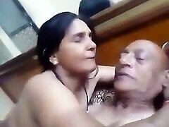 Indian old aunty having seachpublik russia with her husband