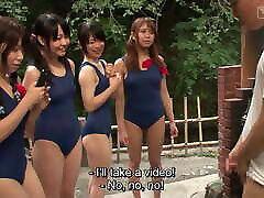 日本女学生在泳衣&ndash的;CFNM打手枪后宫