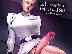 Star Wars Femdom Imperial Officer showing her muscles