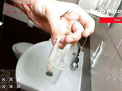 big dick jerking off, pissing and cumming in a condom big dick jerking off, pissing and cumming in a condom