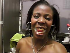 African babe’s soft smiling lips are made for bripda dewi sucking