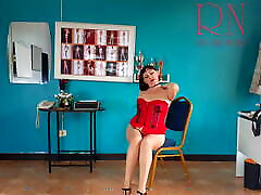 Naked secretary housewife is blind in the office. FULL VIDEO