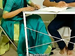 Indian fisting and piss drinking teacher gives her student a footjob and fuck