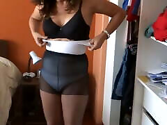 My latin wife and her beautiful dressing and undressing