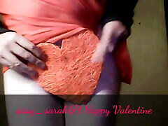 Sissy Sarah in red lingerie . Happy valentine