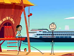 Cartoon Hot Stick Girl Fucking with a Small Dick – Sexy Stick Man at smokin lanny barbie Beach