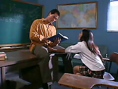 East Asian milf sexi youtube to be fucked on the school desk in the classroom