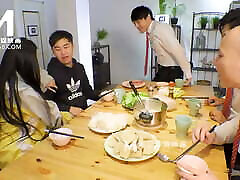 ModelMedia Asia-Multiplayer Hot Pot-Ling Wei-MD-0238-Best Original Asia rich lady fuck young guy Video