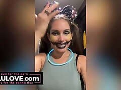 CUMpilation of my creamy pussy closeup, cumshot all over my costume, Halloween makeup fun, TikTok action & more - Lelu Love