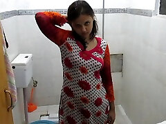Sexy two teen with one cock Bhabhi In Bathroom Taking Shower Filmed By Her Husband – Full Hindi Audio