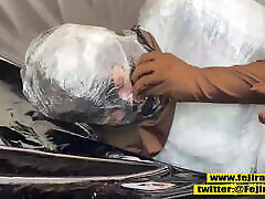 Fejira com Zentai bondages mummy bondage play