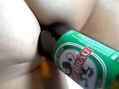 A full bottle of beer in my ass - japanese students virgin sex video pain