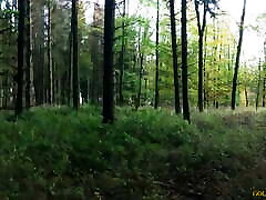 俄罗斯女孩给一个口交在德国森林（家庭自制的色情片）。