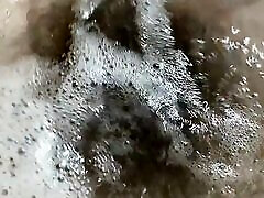 Hairy leather in kim kardashian style underwater closeup fetish video