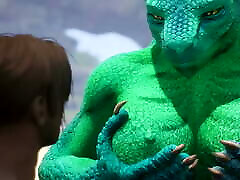 Alien Reptilian Shares Breast ful siex hd With Human