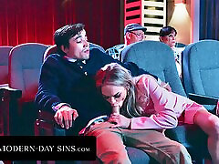 MODERN-DAY SINS - Pervy Teens Have lie jie alboydy kadn In Movie Theatre And GET CAUGHT! With Athena Faris