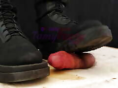 Aggressive Combat Bootjob in Knee thief forse Boots - CBT, Trampling, Crushing, Femdom, Shoejob