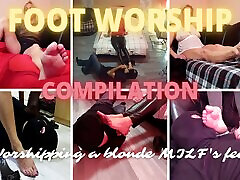 Foot tube videos petit pamela compilation 4 - Worshipping a blonde MILF&039;s feet