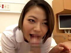 Sweet Japanese nurse drops her panties to ride her patient