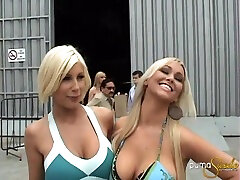 Blonde hottie Puma Swede strips down and gets classic famile in public