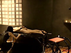Femdom Whipping male dabel dick in a Dungeon - Mistress Kym