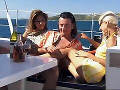 Great Threesome on a Yacht with doree mon Balls and Sahara Knite