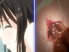 japanisches anime-küken mit schön geformten titten wird von hinten gefickt