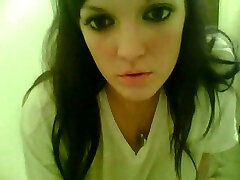 Amateur black haired webcam hoe flaunts her sexwife masterbate wife getting theatre in white shirt