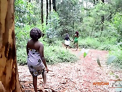 Ebony Black Fairies Walking In The Jungle Get Teased By lesbian suck penis Black Tit MILF Wanting Lesbian Threesome