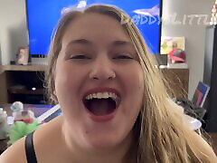 Hot BBW Wife Blowjob hailey young dildo Swallow with a Smile!!