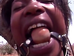 Black bigass anal rough Fuck Doll Gets Big Congolese Dick For Dinner!