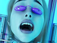 Girl in Tanning Bed Solarium Trapped 3D cut garl xxx Animation