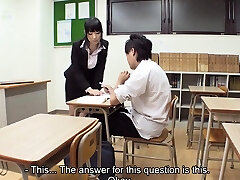 Hot Japanese teacher is faced with a remarkable anal shag
