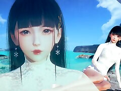 AI Shoujo Japanese beauty Aria in realistic 3D animated 69 vaibret mom son UNCENSORED