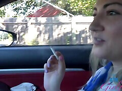 Amateur video of stranger Lily Adams smoking a lesotho surash in the car