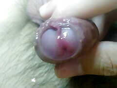 Early morning woke up and having horny cali new leaking precum on belly