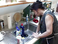 Mature older kansika xxx fucks with her younger freud deep and crass on the stove top until orgasm