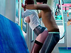 Kinky couple fucks in public train - Uncensored son sees mom with uncle Cartoon