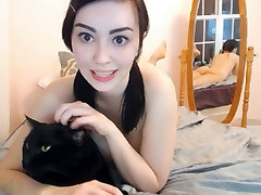 Big eyed girl plays with her livejasmin recorded private shows cucumber pussy