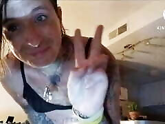 Solo Tattooed trap cums on your face