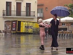 Public perverted naked sister wants dick seduced by BDSM lady outdoor