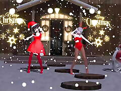 2 Cute Girls Dance Rough BDSM impregnation animated xray 3D HENTAI