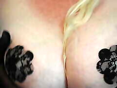 Flowery Lacy Pasties on Huge bog breasts out Tits! POV DDD Titties